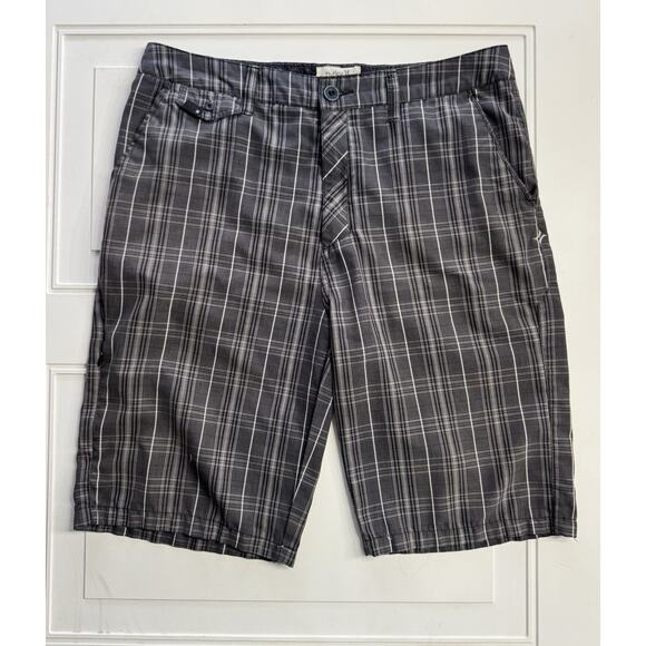 Hurley Other - Hurley Art Department Plaid Shorts Chino Black Grey Men’s Size 32